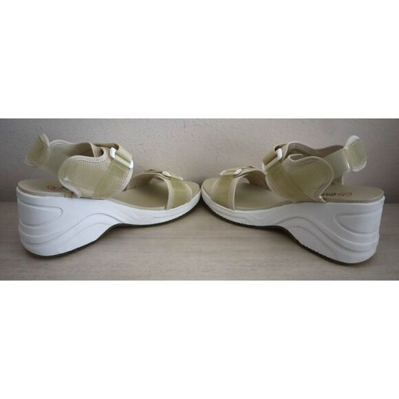 Blondo B3482 Women's Sz 10M Bone Fabric Marylee Waterproof Wedge Sandals - Picture 5 of 9